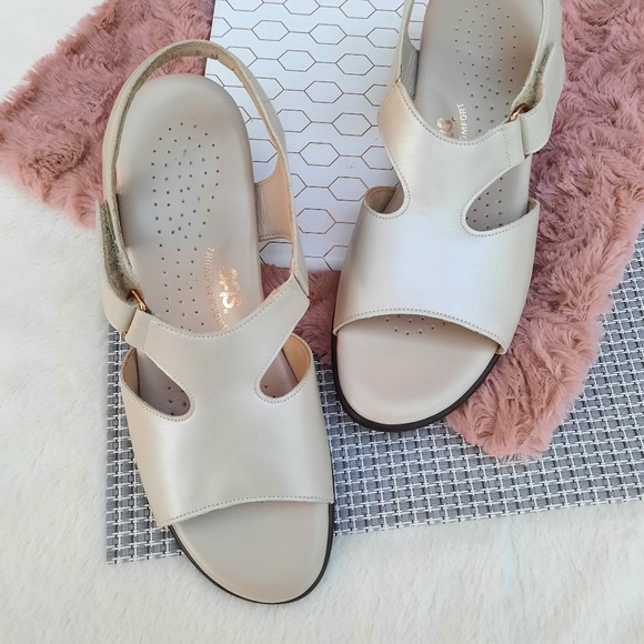 SAS Tripad Suntimer Comfort Slingback Low Block Heel Sandal Dress Shoes Pearl 8 - Picture 13 of 13